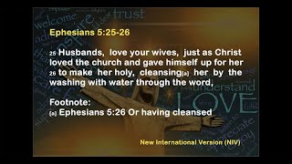 Verse of the Day - Ephesians 5 25-26