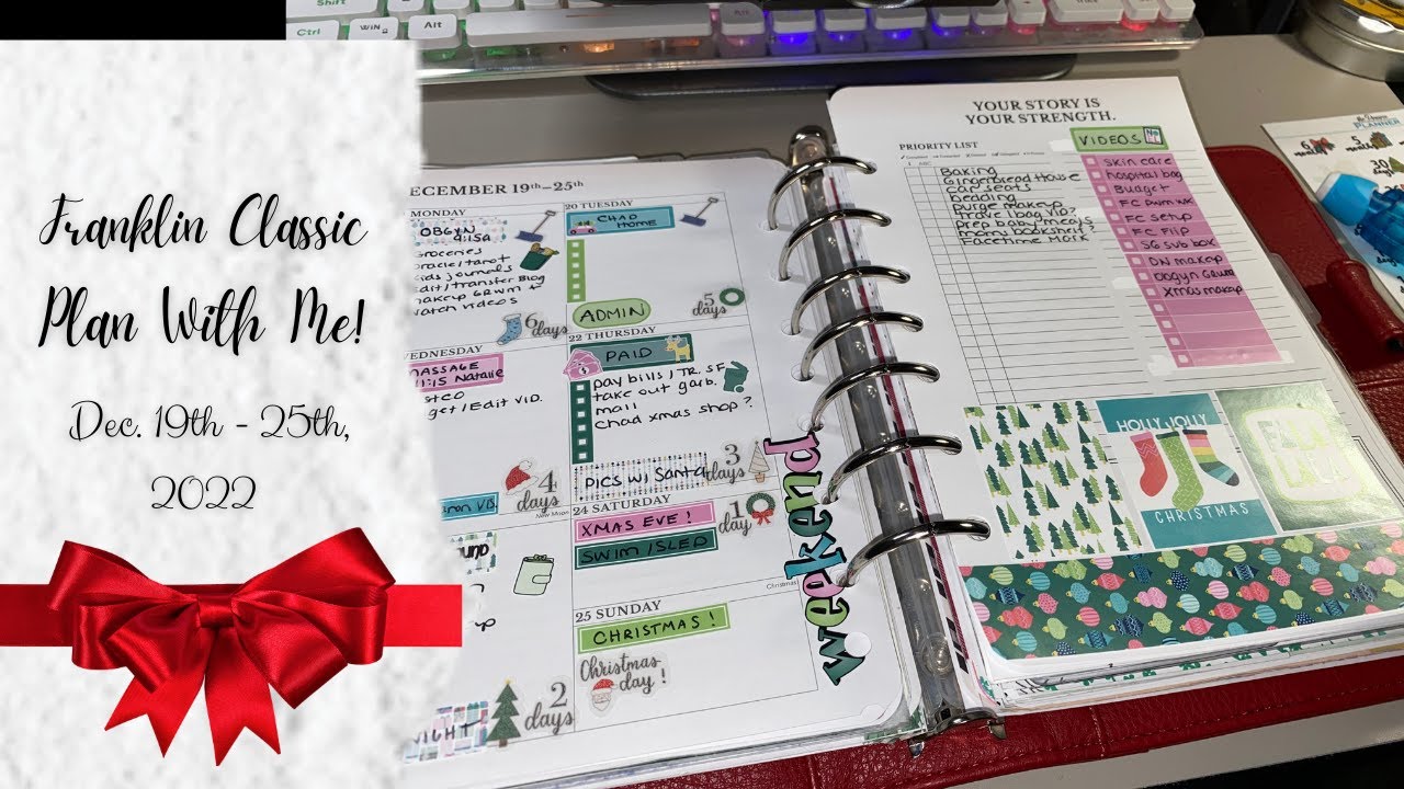 Franklin Planner Classic Plan With Me! Dec.19th 25th, 2022