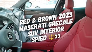 2023 Maserati Grecale Trofeo Interior Spy Shots Look Awesome In Red and Brown
