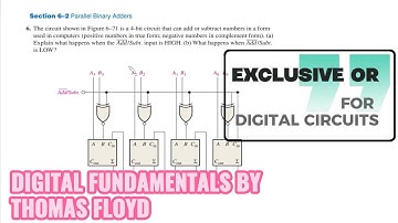 Uses of Exclusive OR and Exclusive NOR Gates : Applications of Combinational Logic Circuits