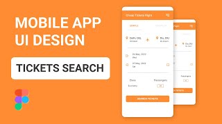 Mobile app design in Figma | APP Design | UI/UX | UI Design for Tickets Search | Creative UI Graphic