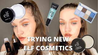 Trying NEW ELF PRODUCTS - brow lift, glossy lip stains, griping primer + more! | satinsilkskin