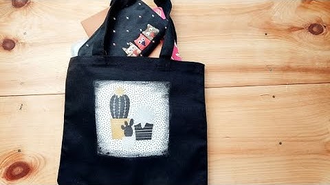 DIY tote bag - napkin decoupage