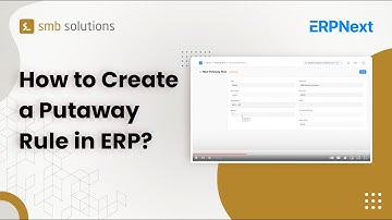 ERPNext | How to create a PUTAWAY rule in ERP | ERPNext Tutorials