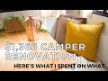 Camper Renovation COSTS - it doesn't have to be expensive!