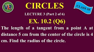 Class 10 Chapter 10 Circles || Ex 10.2 (Q6) || NCERT (2019)