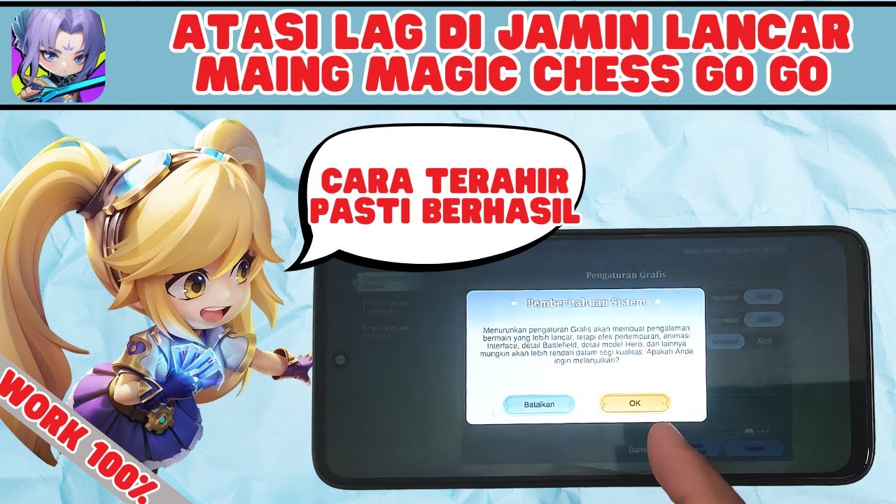 CARA ATASI LAG SAAT MAIN MAGIC CHESS GO GO