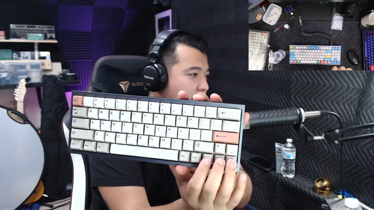 KBDfans Tofu 60 NovelKeys Silk Reds On Brass Custom Keyboard Build