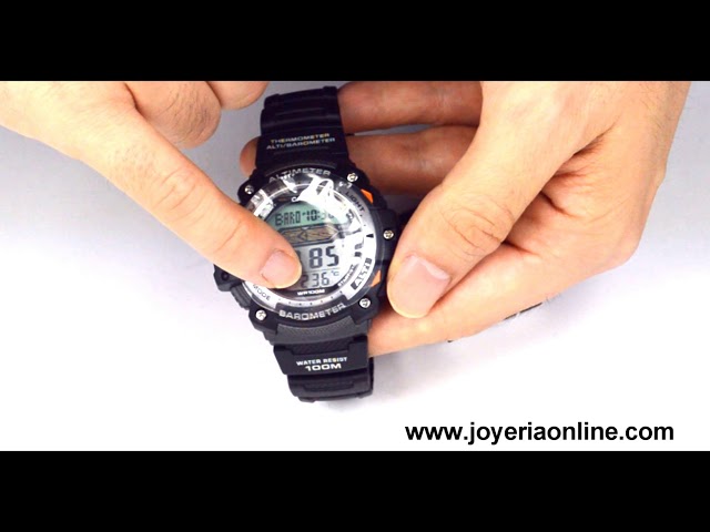 Reloj Casio con termómetro, barómetro y altímetro SGW-300H-1AVER - YouTube