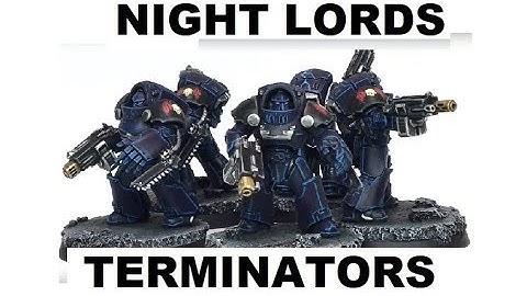 Painting Showcase: Night Lords Space Marine Legion Tartaros Terminators -Horus Heresy -Warhammer 40k