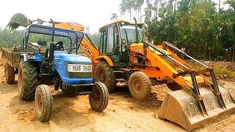 Jcb 3dx Eco Excellence Backhoe Machine Loading Red Mud In Mahindra and  Tractor  Jcb Video