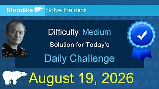 Microsoft Solitaire Collection: Klondike - Medium - August 19, 2026