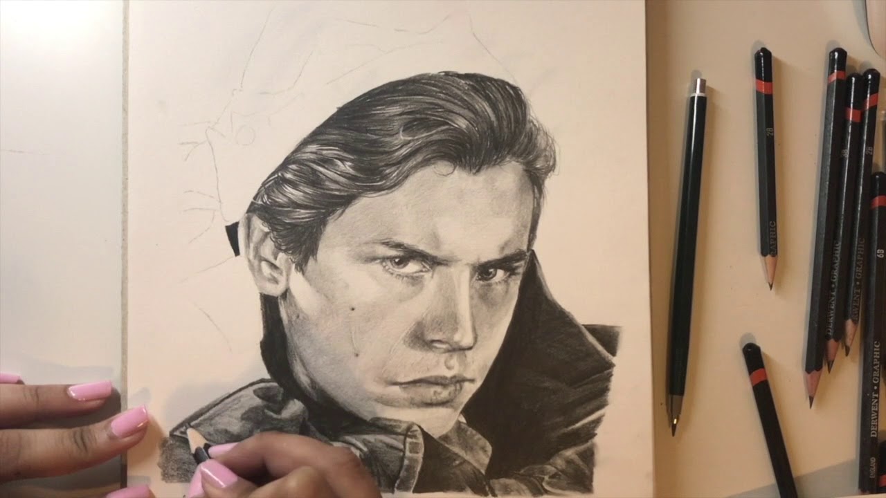 Drawing Cole Sprouse as Jughead Jones from Riverdale Materials : Pencils, E...