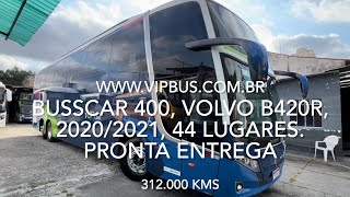 Busscar VisstaBuss 400, Volvo B420R, 2020/2021, 44 lug. Vip Bus.