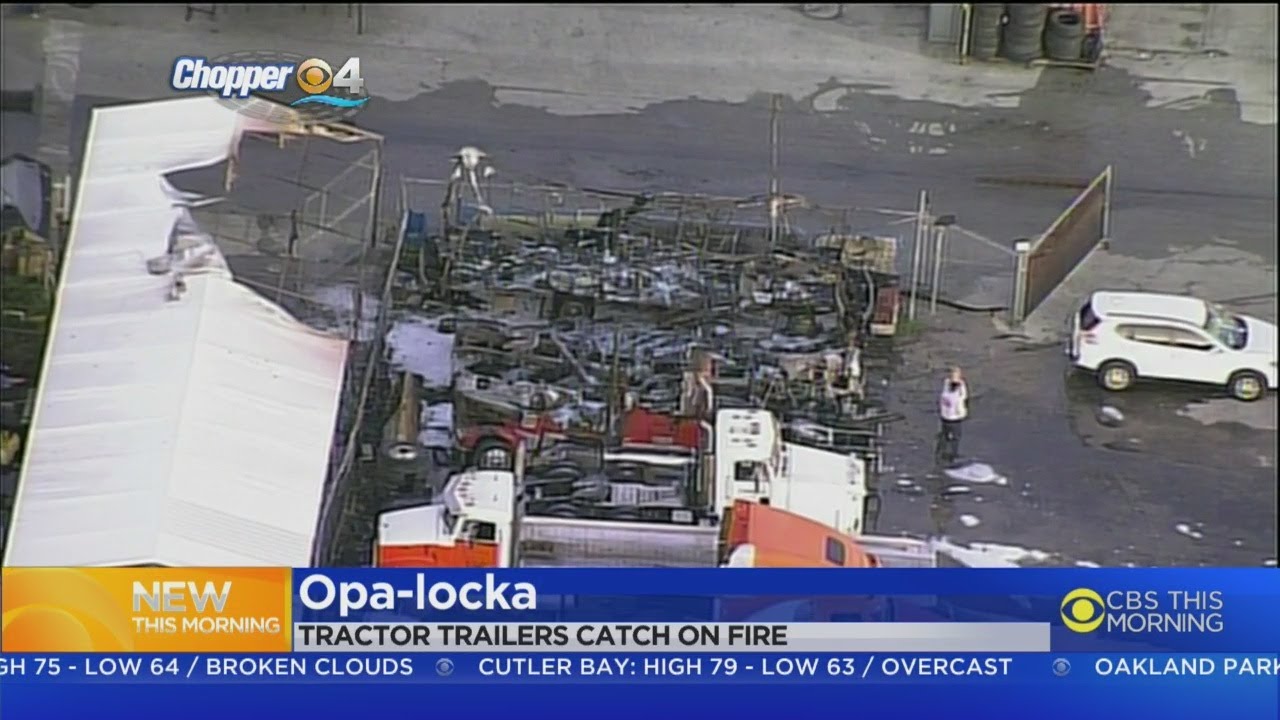 Tractor Trailer Fire At Opalocka Flea Market YouTube