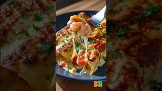 🌯🧄Creamy Garlic Shrimp Enchiladas Tender shrimp folded into a silky garlic cream sauce