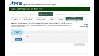 ATSDR PHAST SHOWER Model Exposure Calculator Webinar