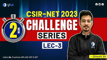 CSIR NET 2023 General Aptitude Challenge series Question IFAS