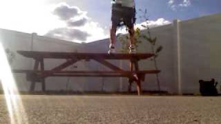 Backflip off picnic table