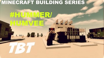 How to Build a hummer/Humvee In minecraft Tutorial how to build a car in minecraft