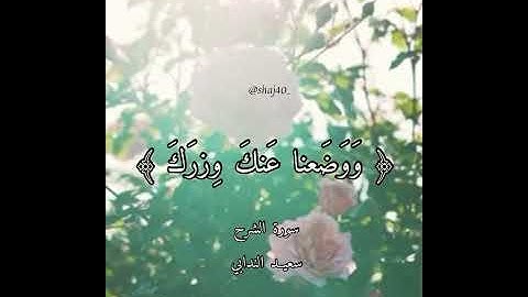 سورة الشرح | سعيد الندابي