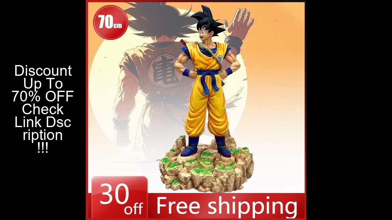 70cm The New Dragon Ball Anime Figure Super Saiyan Son Goku Dream Action Figure Extra large anime co