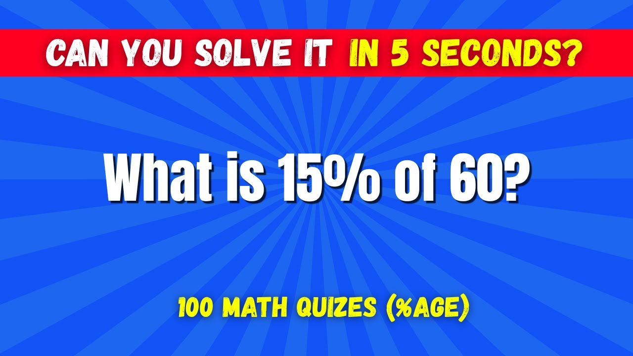 100 Rapid-Fire Math Questions 🔥 | 5 Second Challenge – Can You Keep Up?