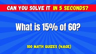 100 Rapid-Fire Math Questions 🔥 | 5 Second Challenge – Can You Keep Up? screenshot 5