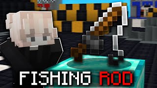 Minecraft Bedwars with a FISHING ROD