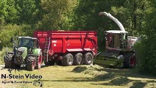 Perfekte Silageernte mit CLAAS Jaguar 860 und Fendt 724, 728 & 828 Grasernte Häckseln