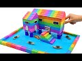 DIY Miniature House #44 - How To Make House on River from Kinetic Sand | Satisfying Video ASMR