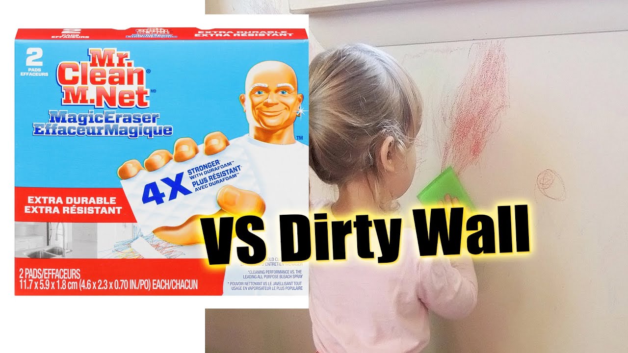 Mr Clean Magic Eraser Extra Power review, cleaning a messy wall, # ...