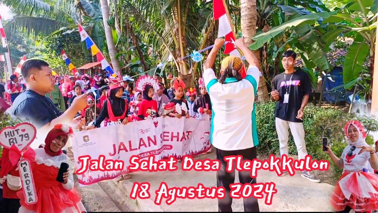 Jalan Sehat Desa Tlepokkulon Grabag Purworejo 18 Agustus 2024 HUT RI 79