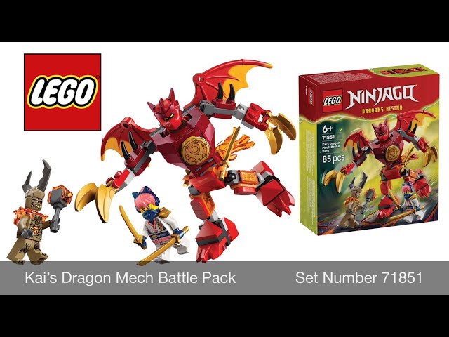 Kai's Dragon Mech Battle Pack (71851) LEGO Ninjago Stop Motion