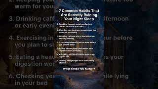 7 Common Habits That Are Secretly Ruining Your Night Sleep