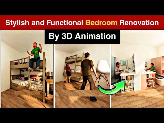 Transforming A Small Bedroom For Two Kids | Stylish and Functional Bedroom Renovation class=