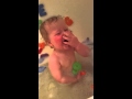 Kellen laughing at the bubbles