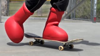 Can you SKATE the MSCHF BIG RED BOOT?!