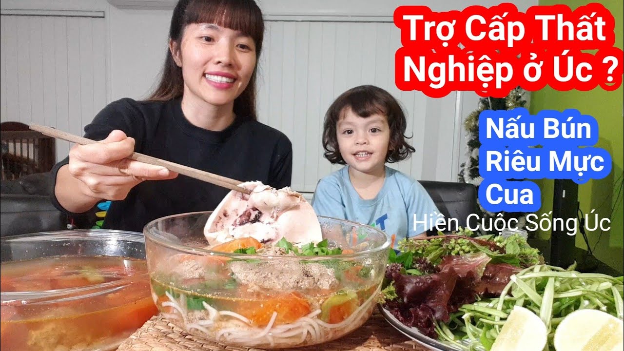 NẤU BÚN RIÊU MỰC CUA miền Tây ĂN|TRỢ CẤP THẤT NGHIỆP... - youtube