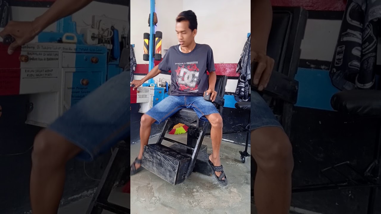 Kursi cukur karya sendiri , ANTI GEMPOR tidak lelah , kursi anti pegal kaki
