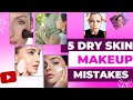 Top 5 dry skin makeup mistakes to avoid| dry skin makeup mistakes|makeup mistakes@beautify333