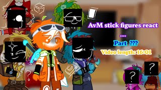 (2x) AvM stick figures react to _____ (Filler/part 1.5) // Color Gang angst // No 💜🧡👑 angst (yet)