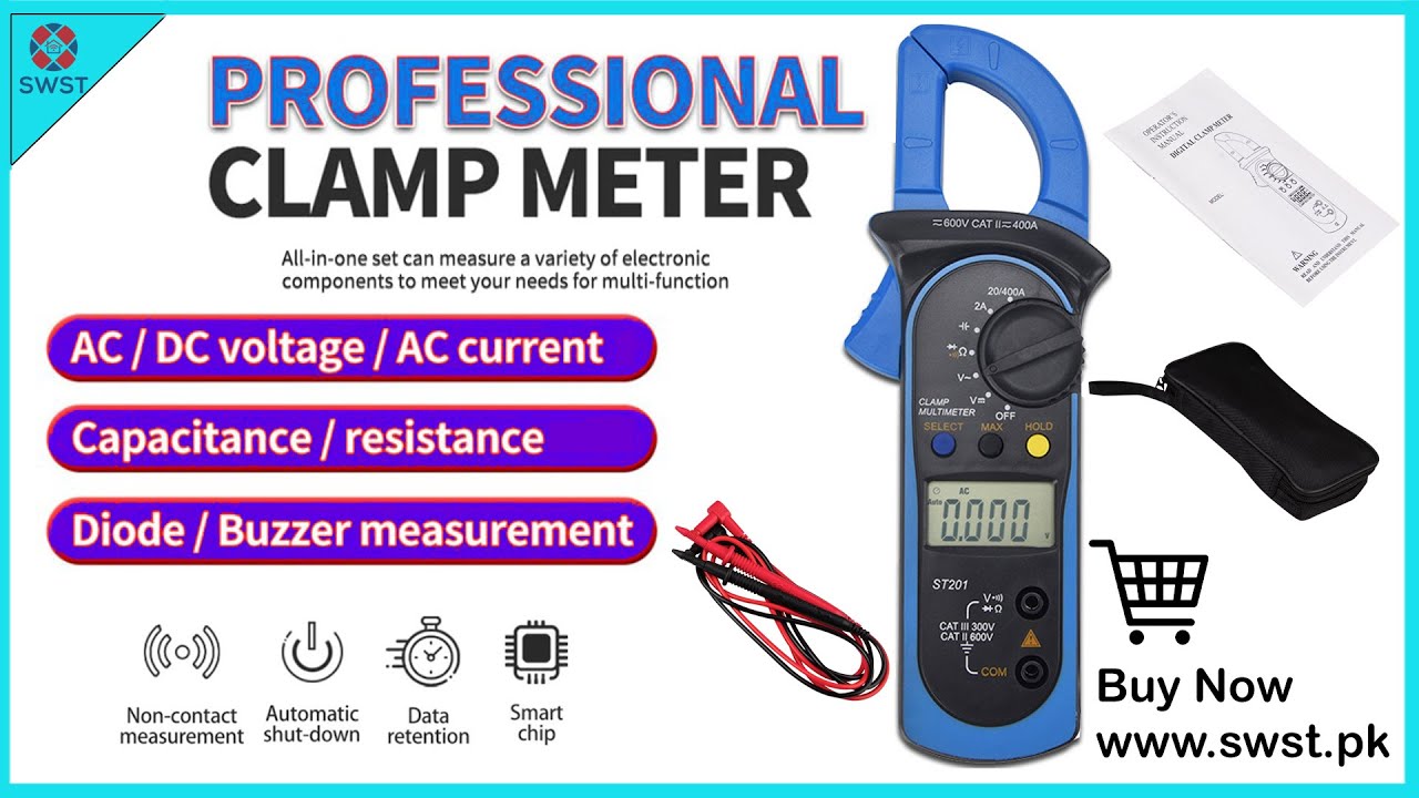 Digital Clamp Meter ST201 Review In URDU/HINDI How to use? Buy