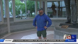 Man walks 200 miles to support veteran suicide awareness