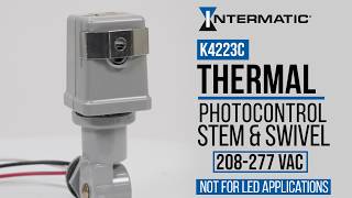 Automate outdoor lighting with the Intermatic K4223C Stem and Swivel Mount Thermal Photocontrol