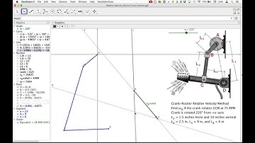 Relative Velocity Method Crank Rocker