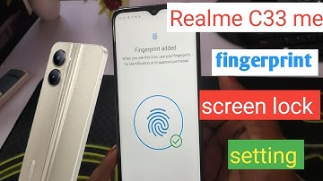 Realme C33 me fingerprint lock setting/Realme C33 screen lock fingerprint kaise lagaye/fingerprint