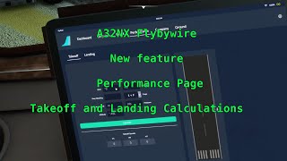 Microsoft Flight Simulator A32NX Flybywire EFB (flyPad) New feature - Performance Page