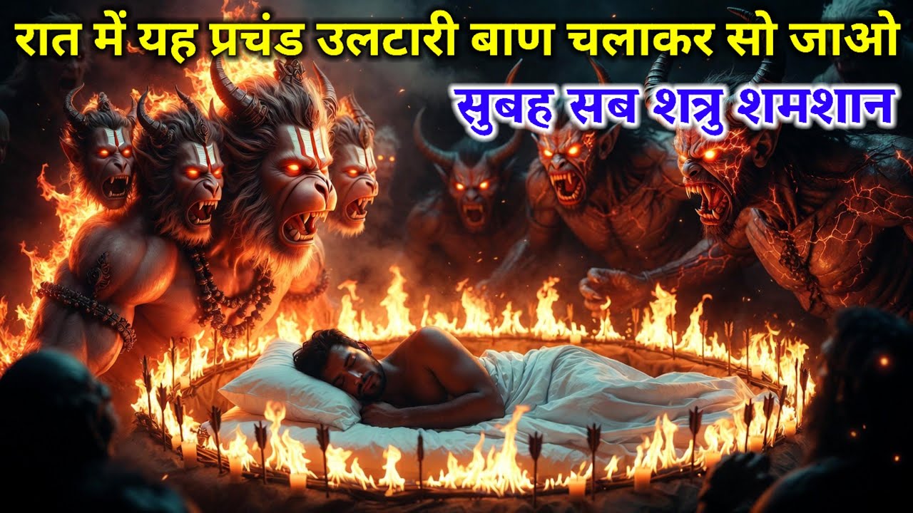 11 मुखी हनुमान रात्रि उग्र उल्टारी प्रचंड बाण मंत्र | भूत-प्रेत नाशक शक्तिशाली #hanumanmantra 