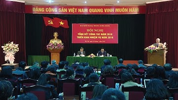 Hội nghị tổng kết công tác năm 2018, triển khai nhiệm vụ năm 2019 của Ban Đối ngoại Trung ương
